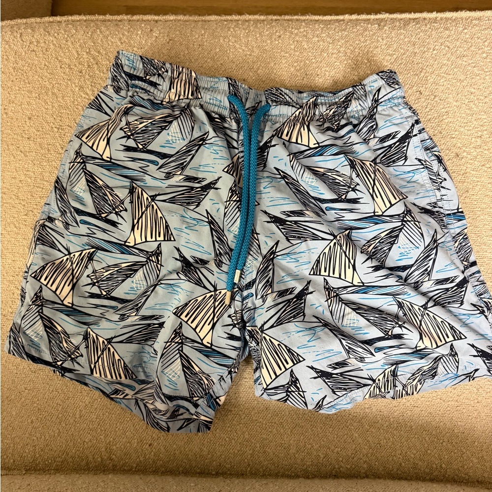 Vilebrequin Light Blue Sailboat Swim Trunks